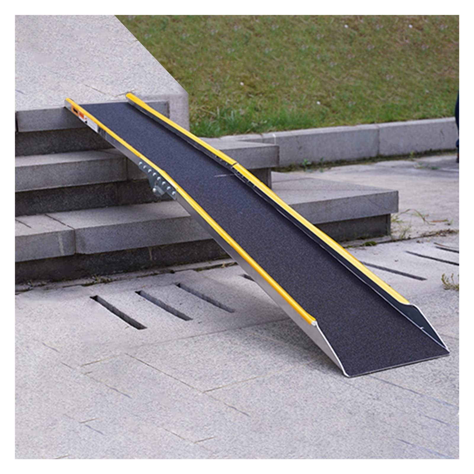 Antypoślizgowa rampa do wózków inwalidzkich na schody/schody, 180 cm, bardzo długa, aluminiowa składana rampa progowa do drzwi samochodu, skutera, motocykla, rampy krawężnikowe