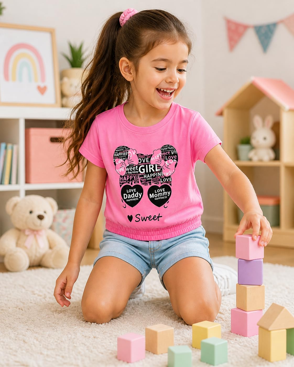 T2F Camiseta (Pack de 5) para Niñas