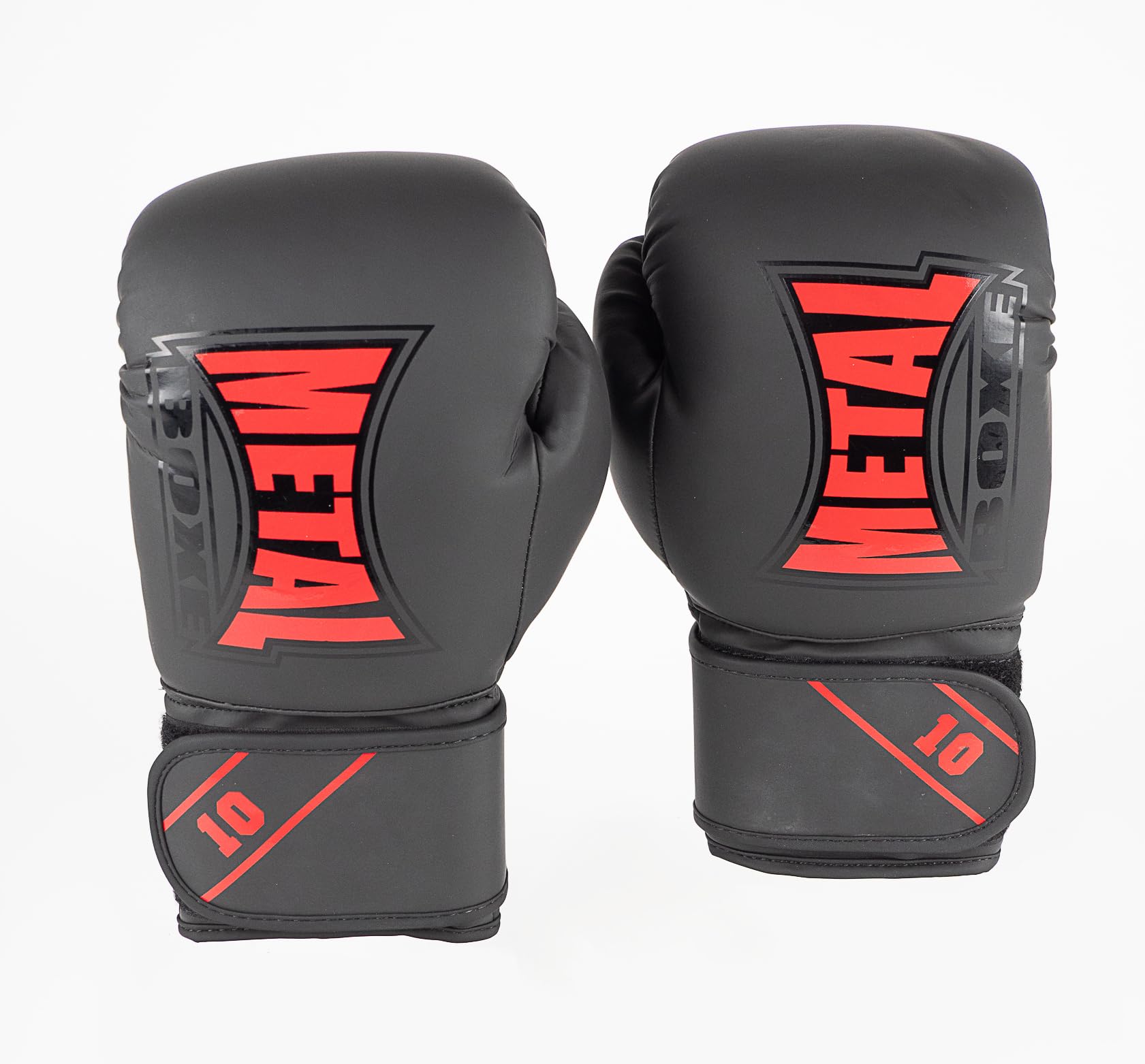 METAL BOXE Gants de Boxe Entrainement Starter Noir/​Rouge 12 oz