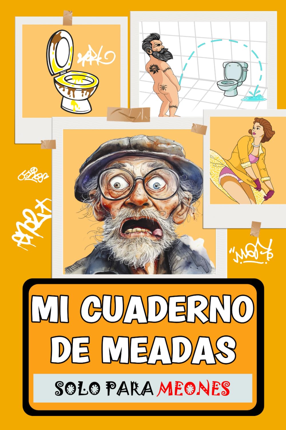 Mi cuaderno de meadas | Regalo de broma divertido | Para amigos | Experiencia en el retrete | Voy a echar un meo (Serie caquita, pedete y pisete)