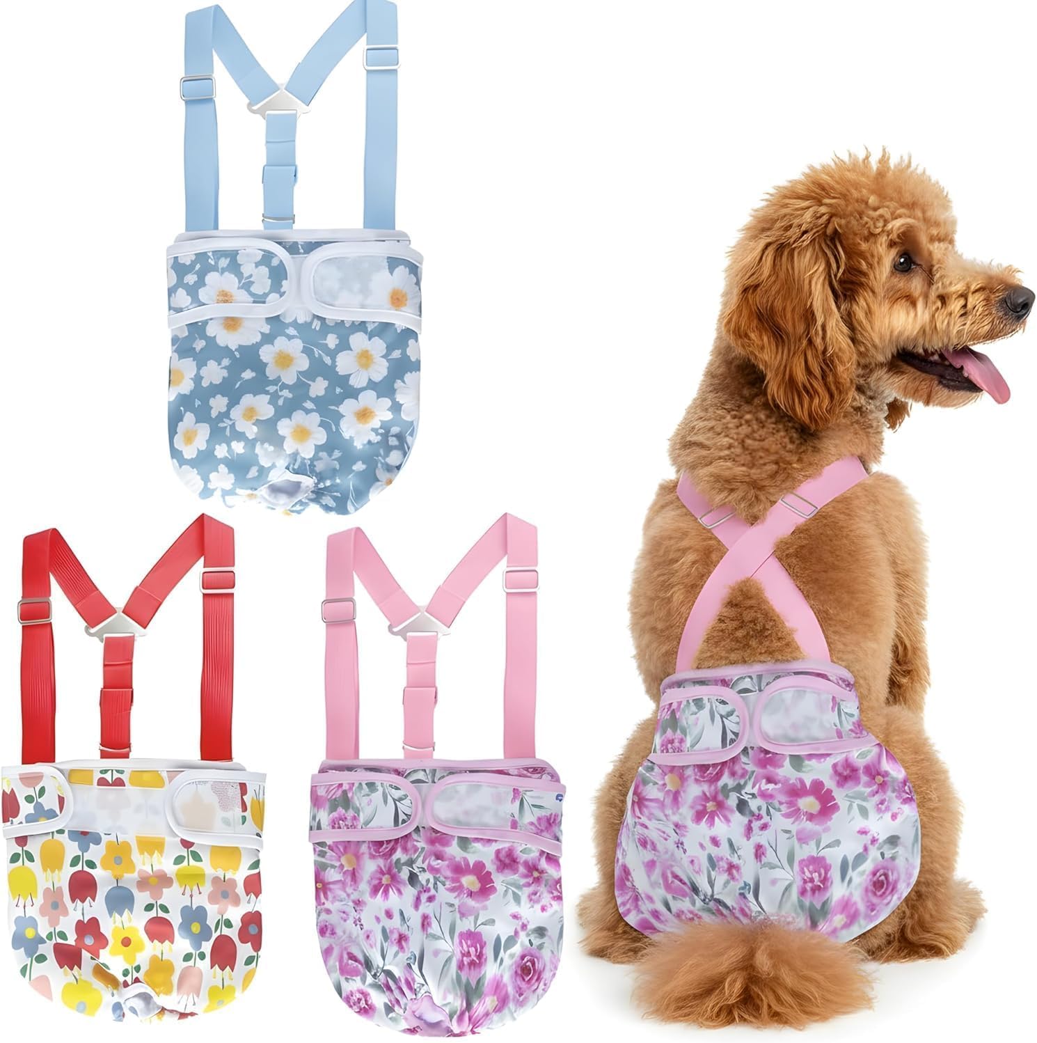 3 Pack Washable Female Dog Diapers
