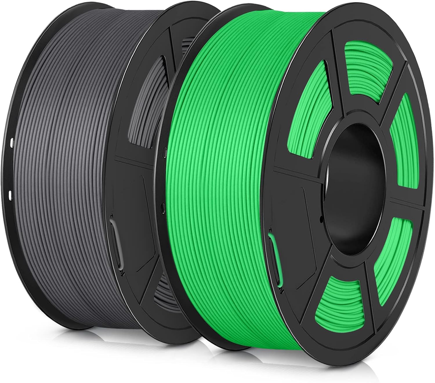 SUNLU 3D Printer Filament PLA Matte 1.75mm, Neatly Wound Filament, Smooth Matte Finish, 1kg Spool (2.2lbs), 330 Meters, Matte Green& Grey