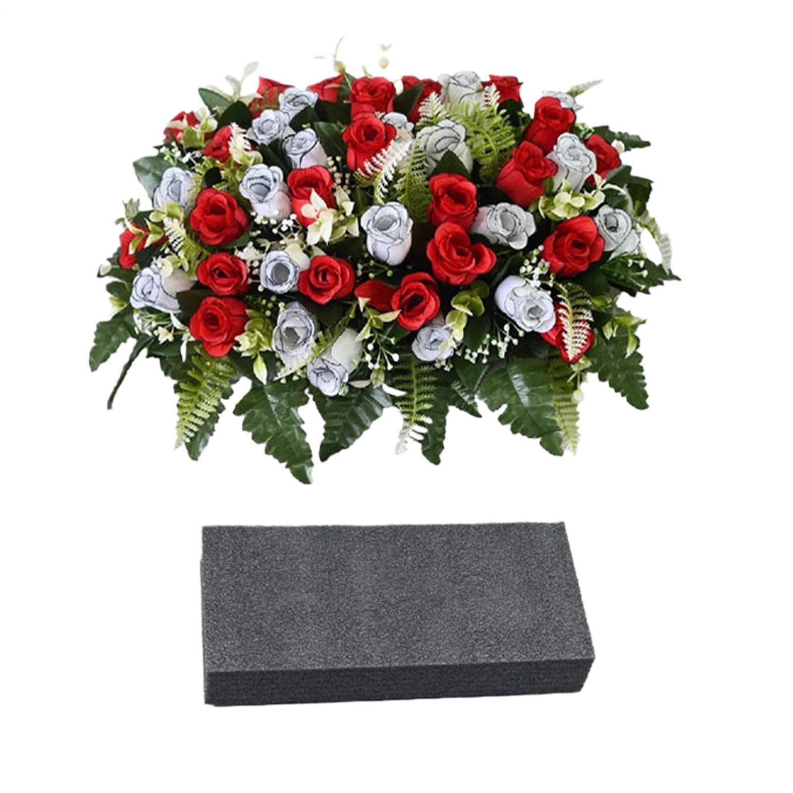 Générique Fleurs De Cimetière Rose Artificielle Réaliste Imperméable