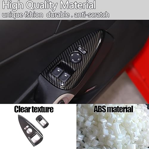Miniatura 3 de Cubierta para interruptor de elevación de ventana compatible con Chevy Corvette C6 2005-2013, puerta de automóvil, ventana de vidrio, panel de botón
