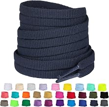 Olukssck 2 Pairs Flat Shoe Laces for Sneakers, 1/4" Shoelaces for Athletic/Running Shoes Shoe Strings