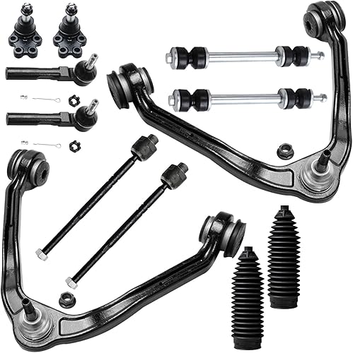 Miniatura 61 de Detroit Axle - Kit de suspensión delantera 2WD para Ford F-150 2004-2005, 2 brazos de control superiores, 2 rótulas inferiores, 2 barras