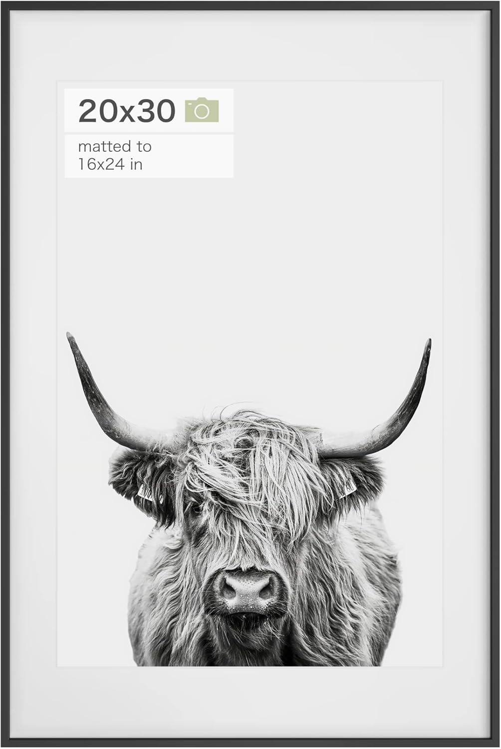 Homeforia 20x30 Poster Frame Black, Premium Metal 20 x 30