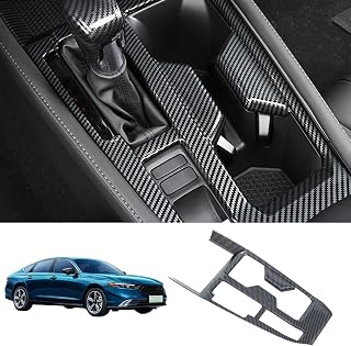 Center Console Gear Shift Panel Cover Trim Fit for Honda Accord and Hybrid 2023 2024 2025 Interior Accessories(ABS,Carbon Fiber)
