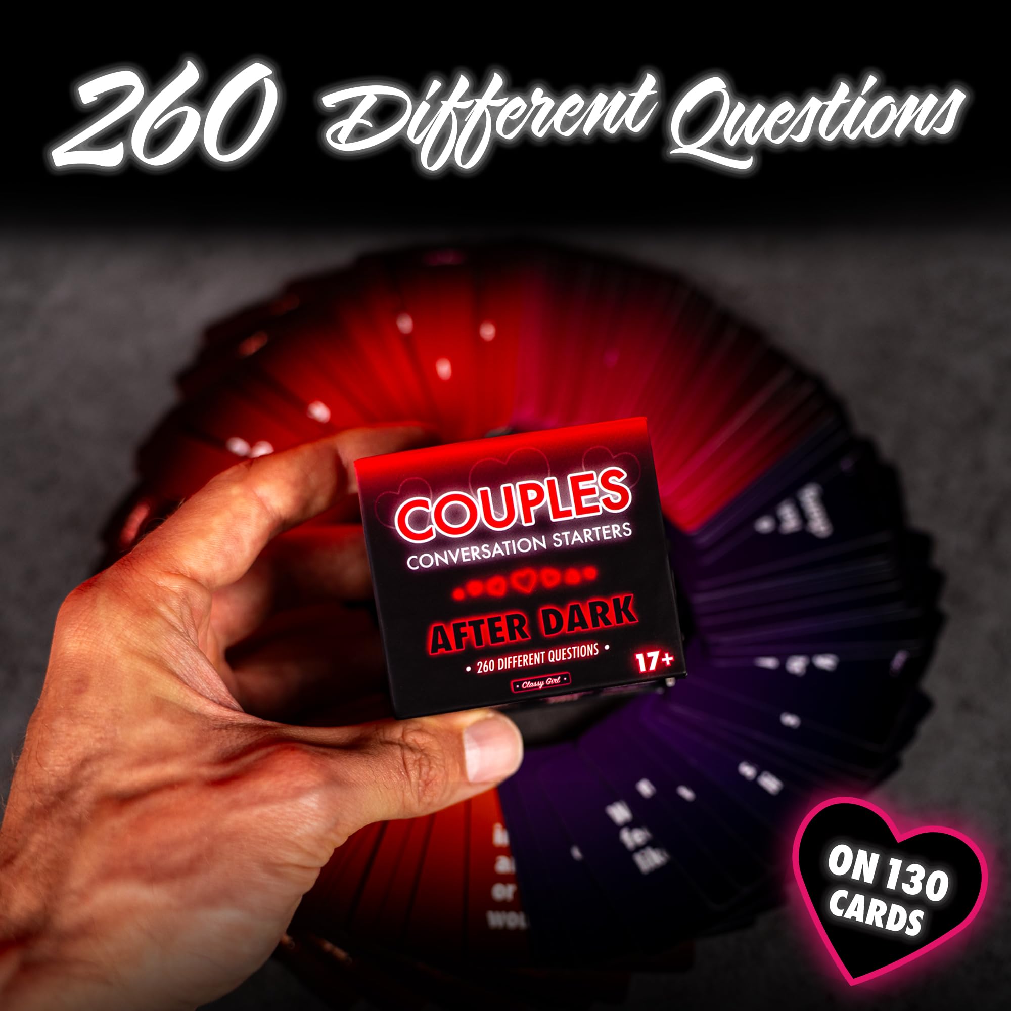 Juego de cartas de inicio de conversación para parejas para adultos, 260 preguntas picantes y románticas para relaciones, idea de cita nocturna, después del anochecer
