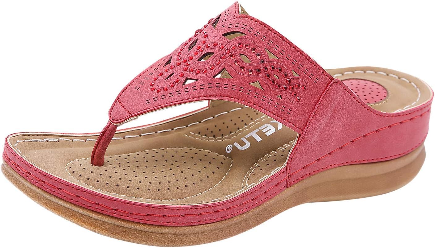 8QIDA Bling Flip Flops for Women Flat Women Wedge Kuwait Ubuy