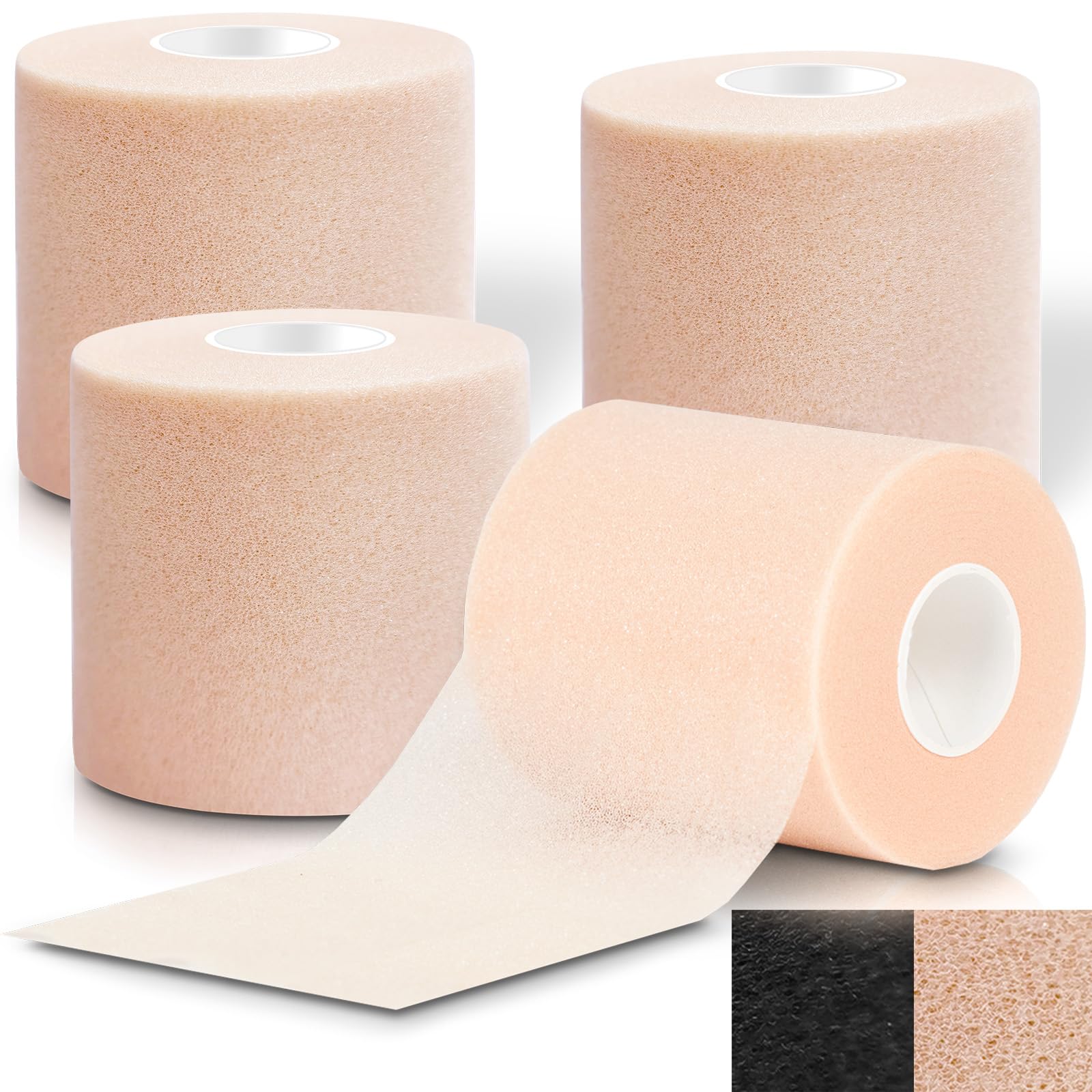 Vive Pre Wrap Athletic Tape 4 Pack - 2 75 Wide - Prewrap Sports Strips 120 Yards for