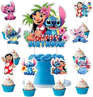 25 Pcs Cake Topper and Cupcake Toppers Set Birthday Party Supplies for C...