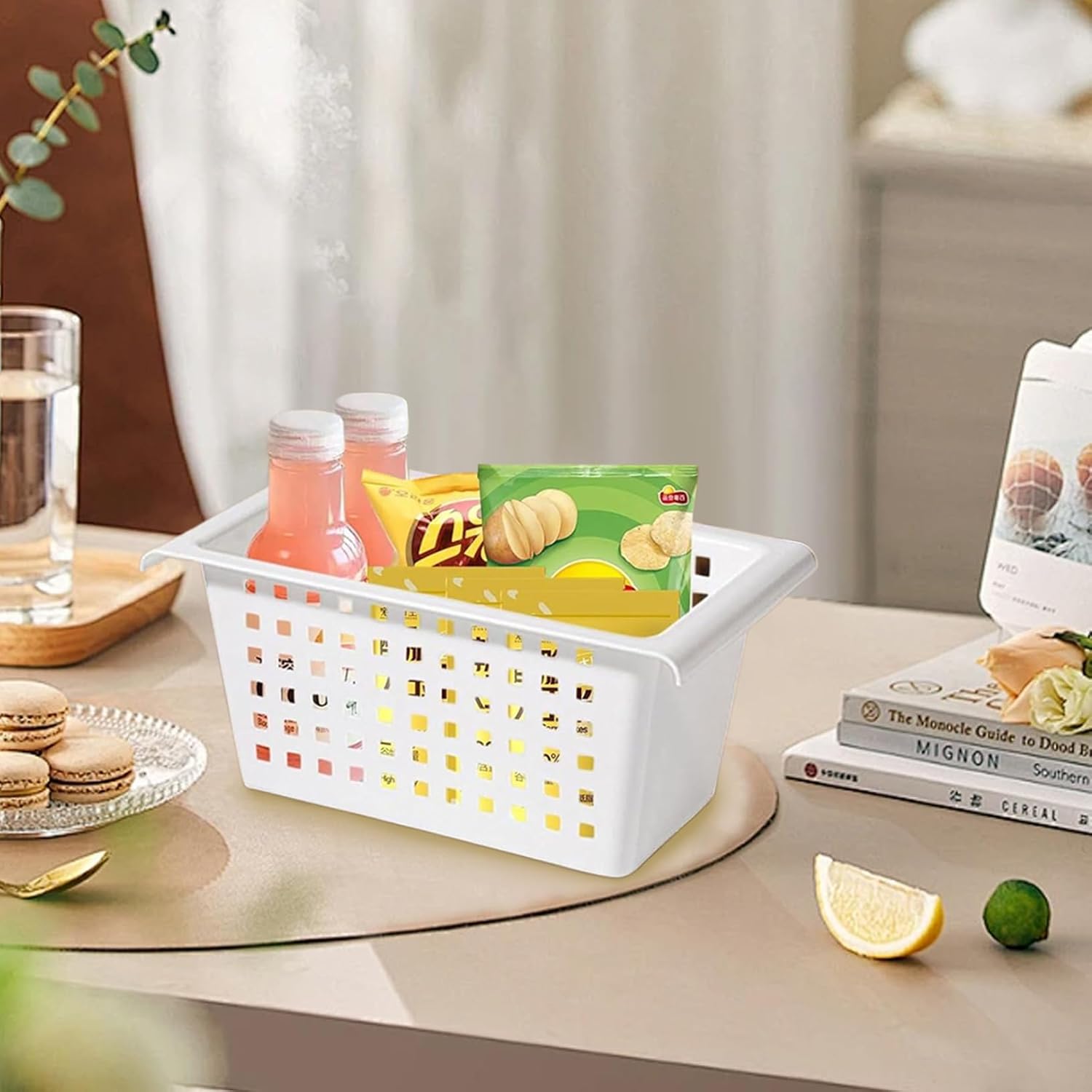 Under Shelf Storage Basket Multifunctional Portable Hanging Minimalist Thick Under Shelf Basket for Organizer Storage image 2