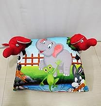 Aroma Brand Kids Pillow Cushion with Super Soft Fabric | Animal & Cartoon Prints | 12x18 inches (Color 1)