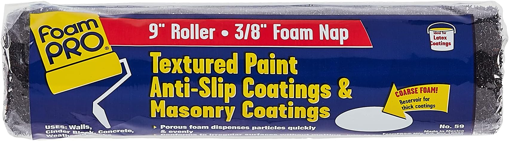 59 Foam Paint Roller, 9" x 3/8"