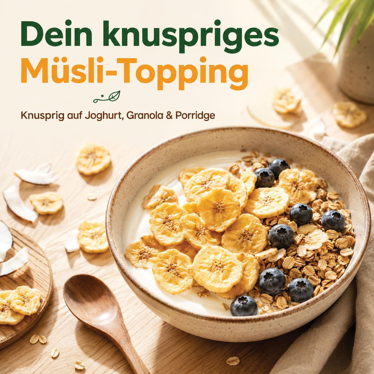GiDeli Bananenchips Getrocknet 4x5kg - Knusprige Banana Chips aus sonnengereiften Früchten der Philippinen - In Kokosöl veredelt & ohne Palmöl - Dried Banana für Müsli, Joghurt & als Snack