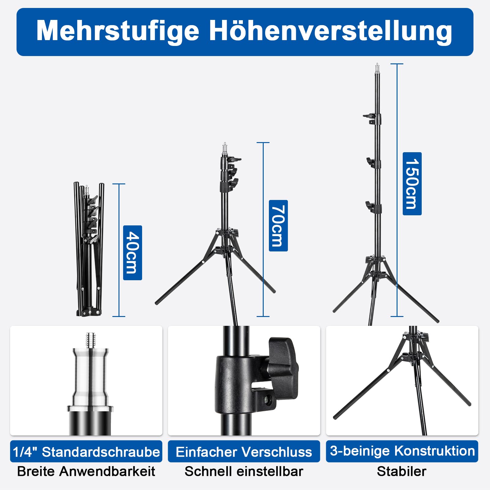 Softbox LED 85W Pilot Regulowany 2700-6400K | Z trzonkiem E27 i statywem 150 cm do portretów, wideo i fotografii produktowej.