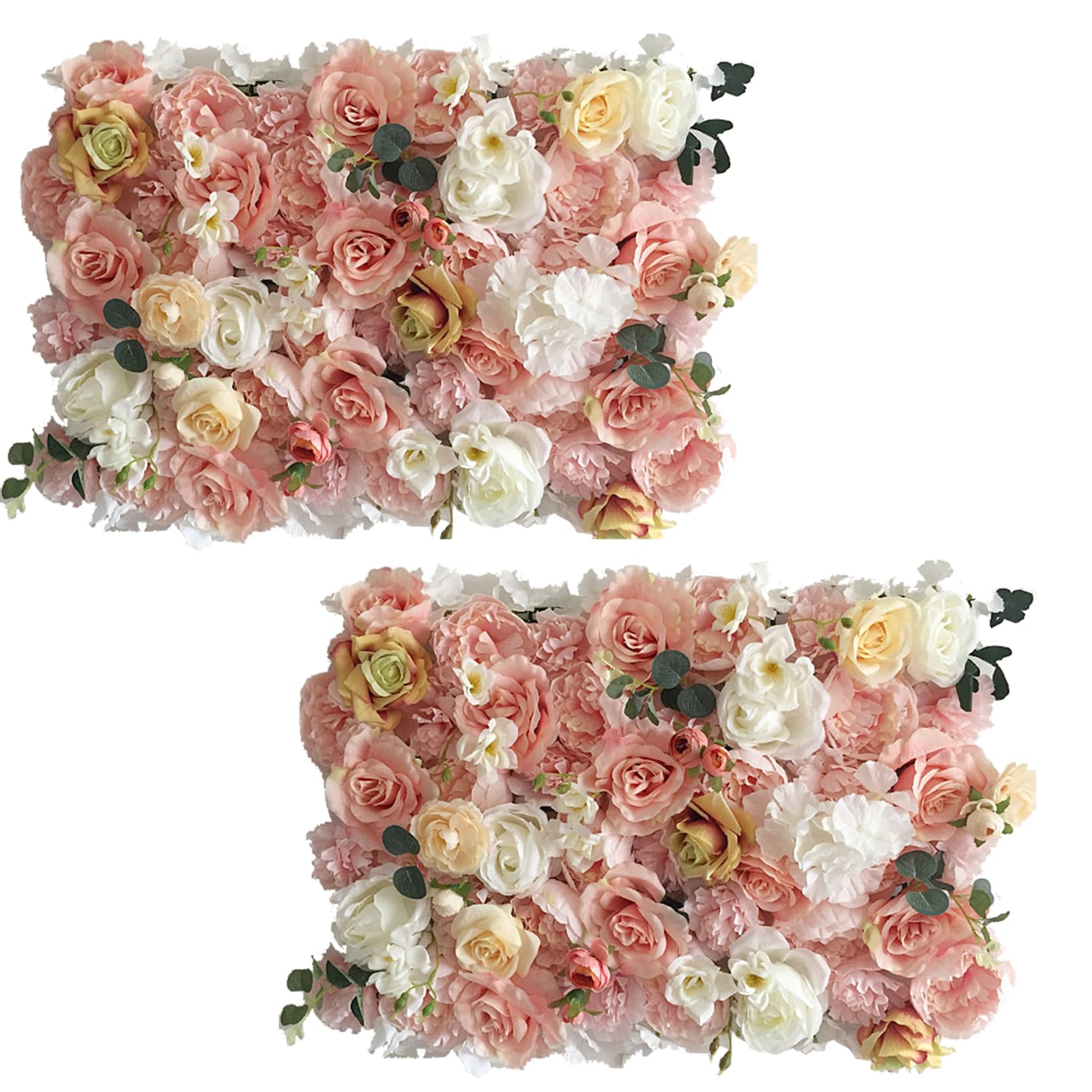 Toile fond floral roses et hortensias pour décorer une fête d'anniversaire