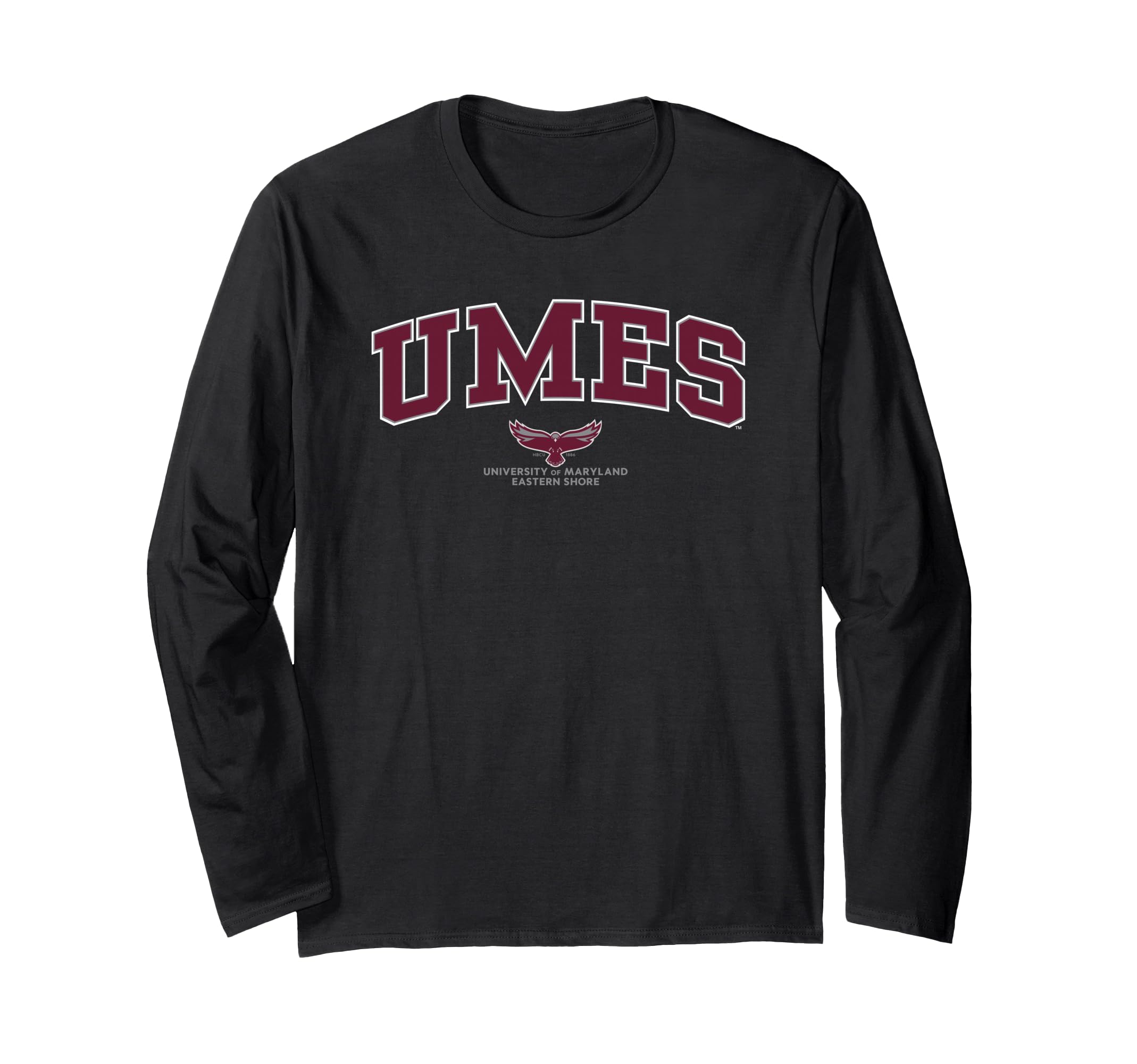 Maryland Eastern Shore Hawks Arch Over Officially Licensed Long Sleeve T-Shirt