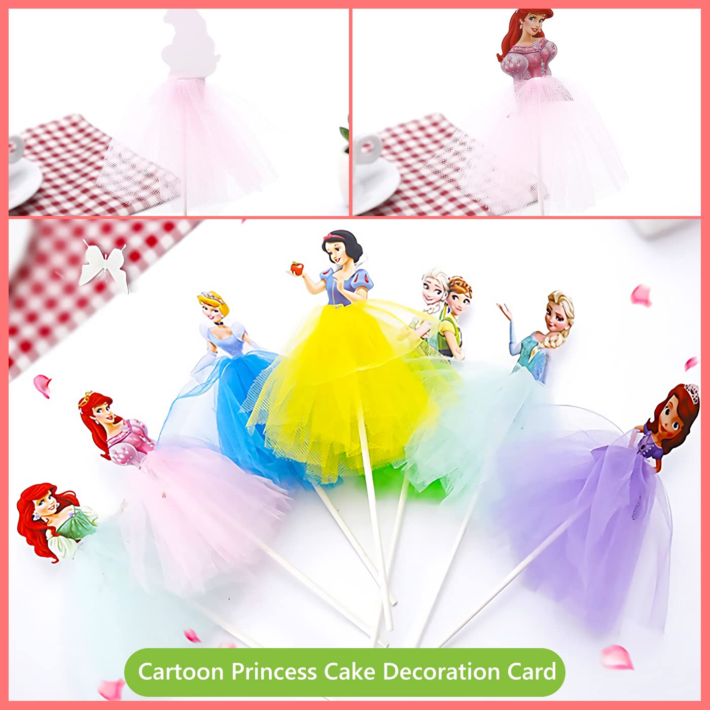 31 Pièces Décoration Gâteau Anniversaire Princesse - Toppers Cupcakes Fille