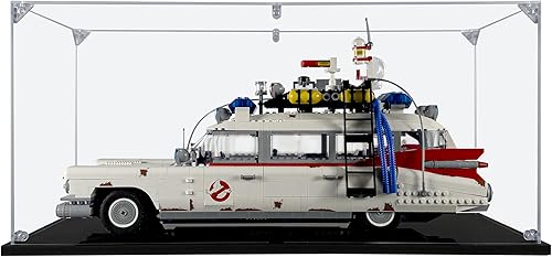 SONGLECTION Vitrina acrílica compatible con Cazafantasmas ECTO-1 #10274, vitrina a prueba de polvo (solo funda) (juegos de Lego no incluidos)