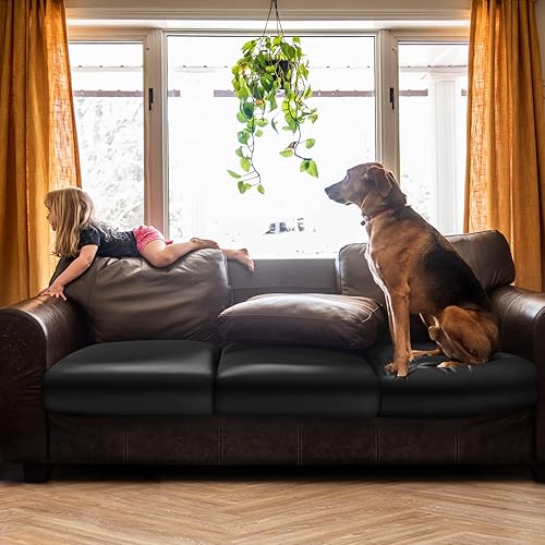 Miniatura 6 de Funda de cojín de cuero sintético para sofá Fuloon, fundas elásticas impermeables para sofá, funda para asiento de silla de caravana, reemplazo