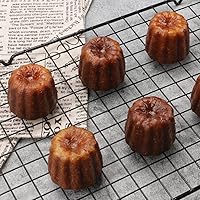 Vista 4 de Molde de canele antiadherente de acero al carbono con 12 cavidades, color dorado