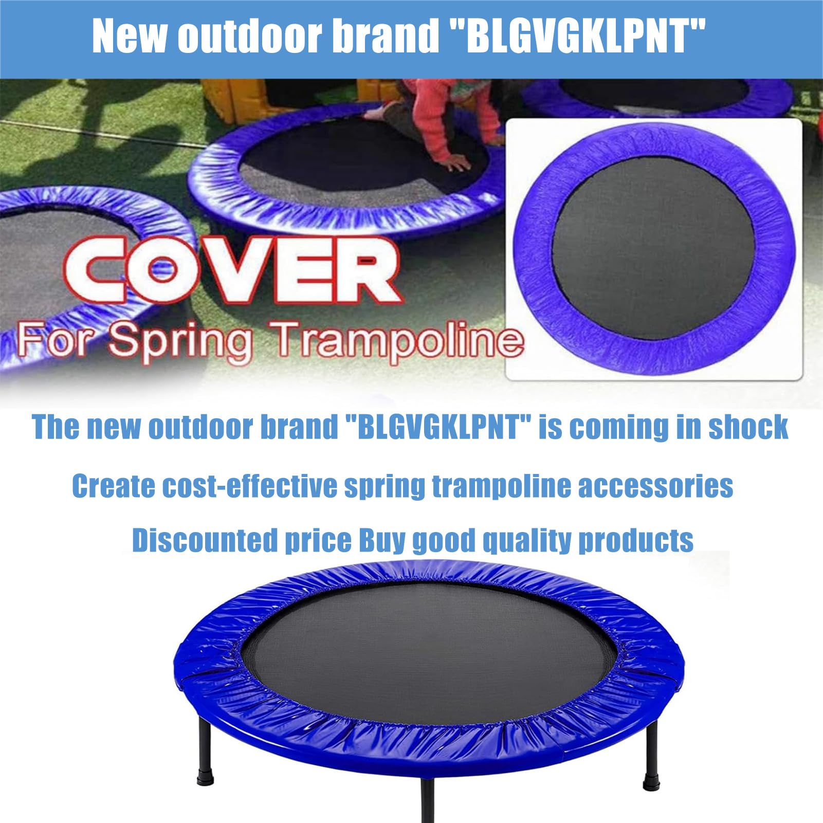 Trampolin Randabdeckung 82-152cm,Indoor Erwachsene Kinder Fitness Trampolin Umrandung,UV-beständig reißfest Federabdeckung Randschutz Sicherheitsmatte Trampolinzubehör