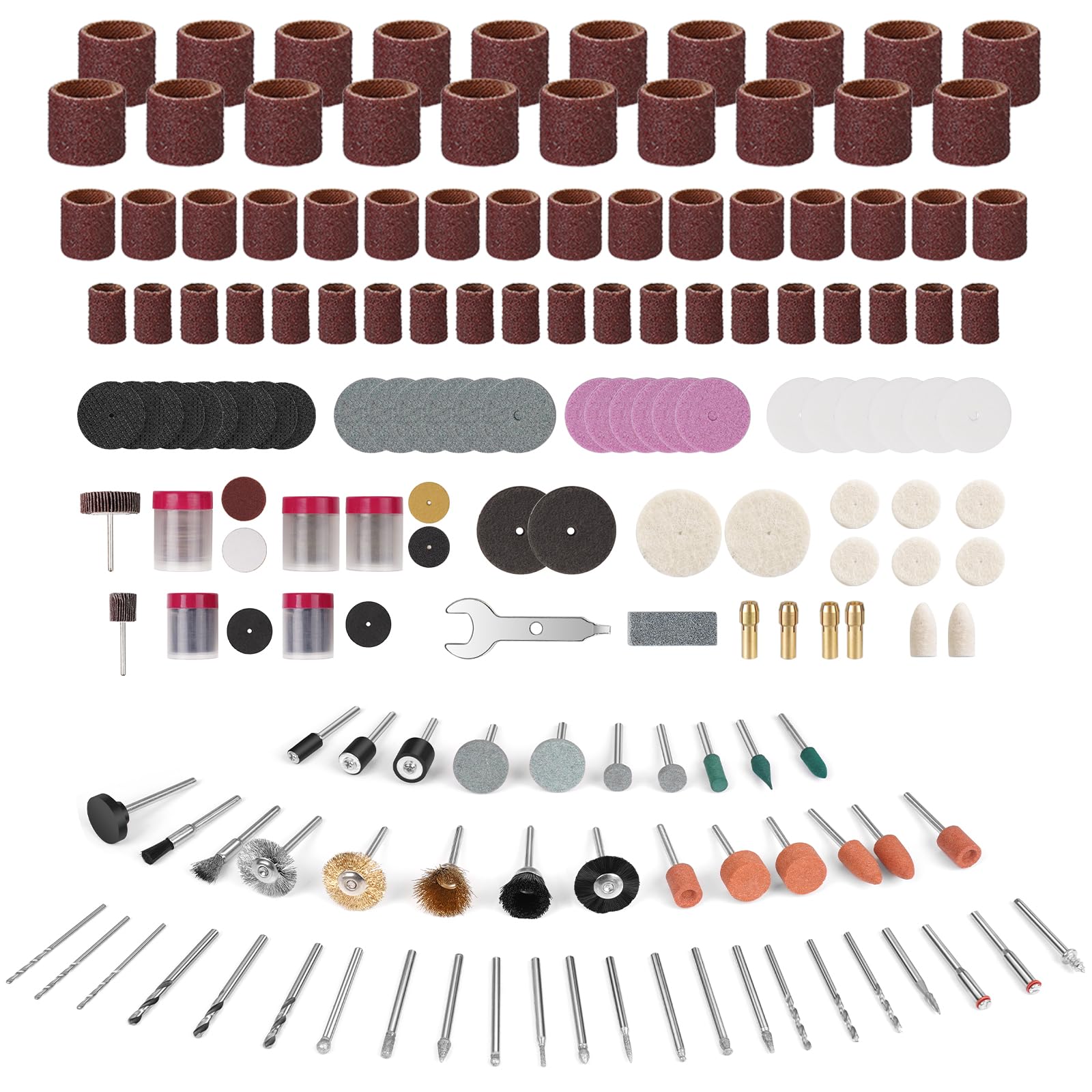 HARDELL Kit de 508 pièces pour outil rotatif, compatible Dremel. Accessoires de 1/8" (3,2 mm) pour poncer, percer, polir, tailler et graver. Polyvalent et complet ! (Cadeau bleu foncé)