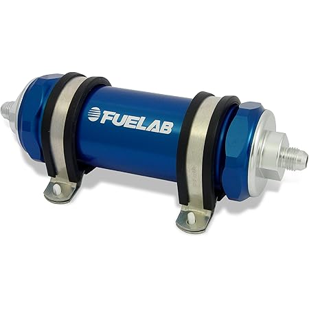 Fuelab 82803-3 Blue 10 Micron Long Length In-Line Fuel Filter