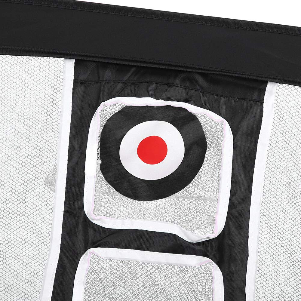 Red de práctica de Golf al aire libre, práctica de objetivo de tenis de Golf, red de golpeo de Golf portátil plegable para interior, equipo de entrenamiento, Red de objetivo de Golf(blanco + negro)
