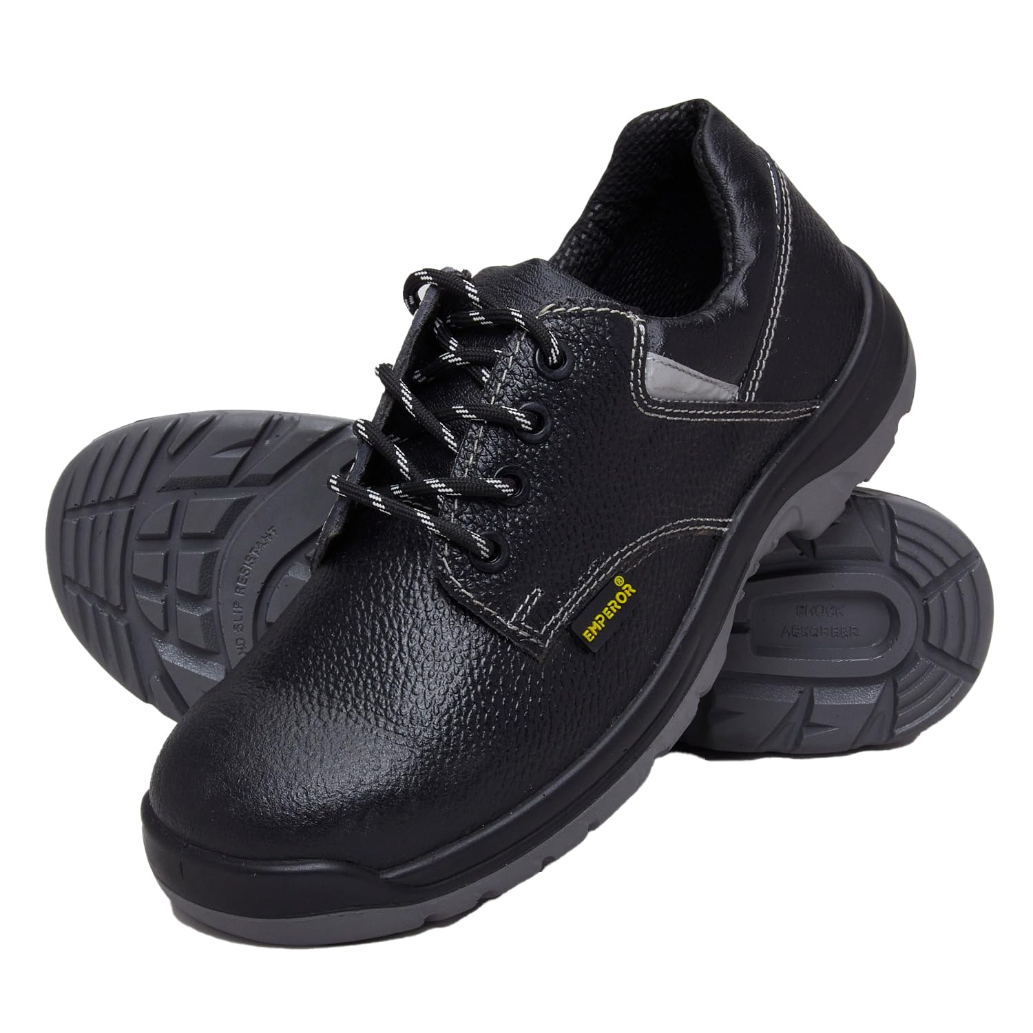 EMPEROR Electrical : Black Lightweight Safety Shoes for Men - Genuine Leather, Steel Toe, Anti-Skid, Abrasion Resistant (Size 11) (Set of 1) (B075SH3RLP) Amazon Price History, Amazon Price Tracker