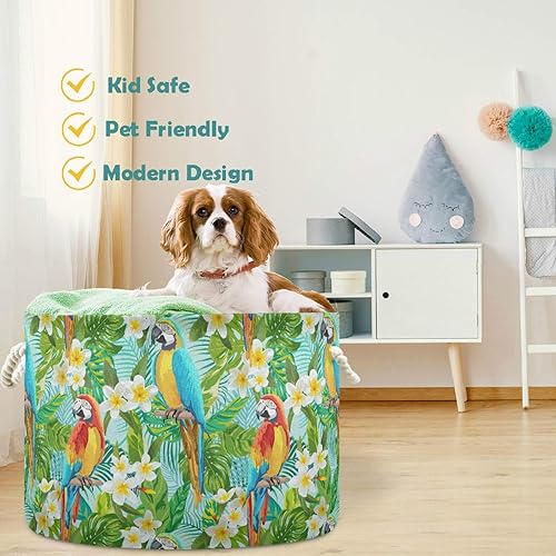 Miniatura 3 de visesunny Cesta de almacenamiento de loro de animales, cesta de almacenamiento de ropa, juguetes, organizador de almacenamiento de ropa, bolsa de