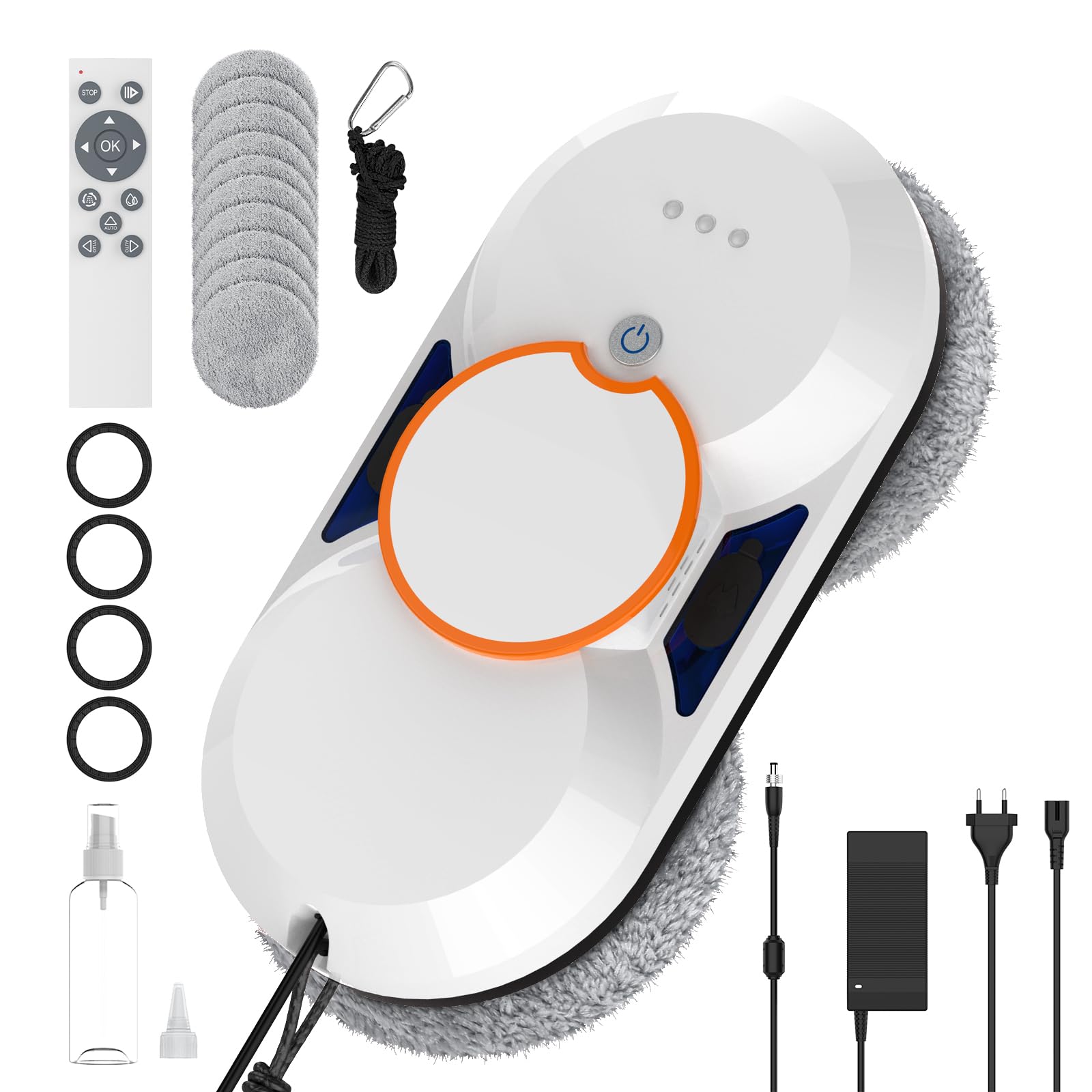 Robot Lavavetri Elettrico Con Telecomando - Aspirazione 5600Pa, Spruzzo Automatico, Per Finestre Grandi