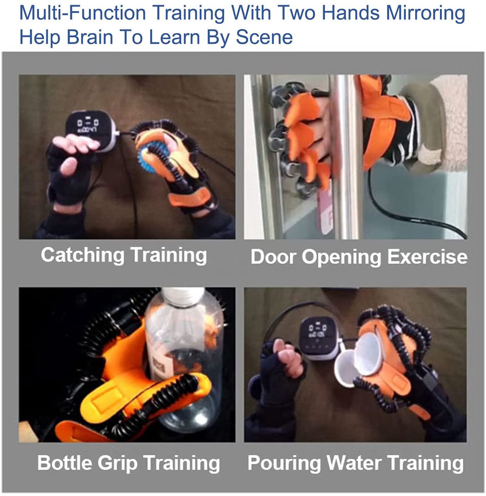 Guantes De Robot De Rehabilitación De Manos, Dispositivo De Entrenamiento De Dedos con Pantalla Táctil, Ejercicio De Extensión De Dedos para Pacientes con Hemiplejía por Accidente Cerebrovascular