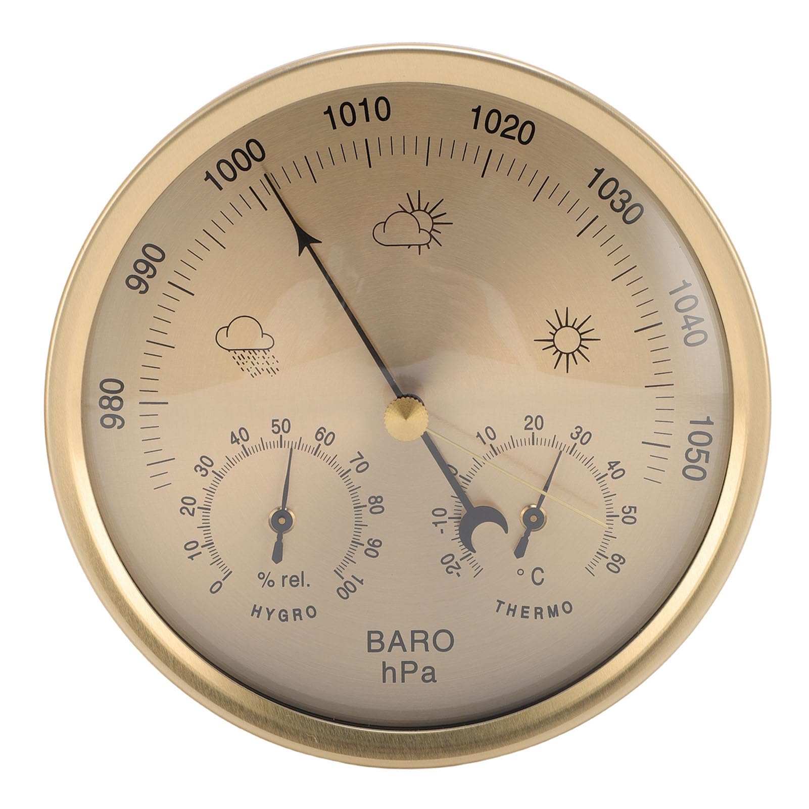 Candeon 3 In 1 Barometer Thermometer Hygrometer, 130mm/5'' Mechanical Weather Station Dial Type Barometer Barometric Pressure Gauges For Home,Office,Fishing Indoor And Outdoor