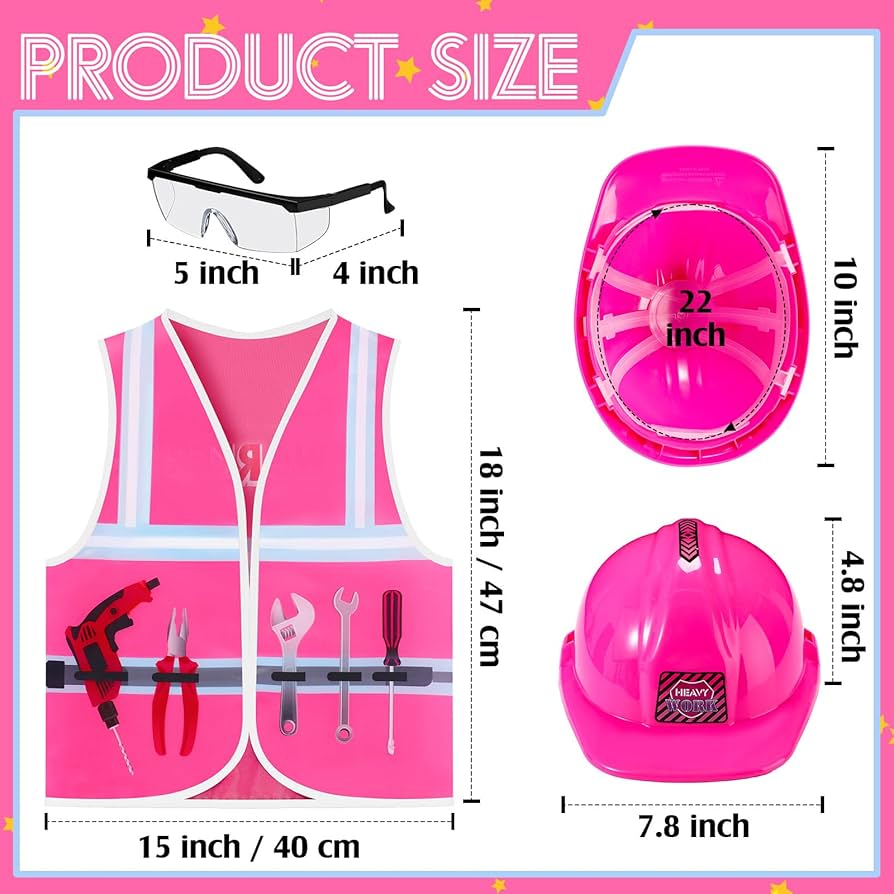 Amazon.com: Handepo Construction Worker Costume Kids Hard