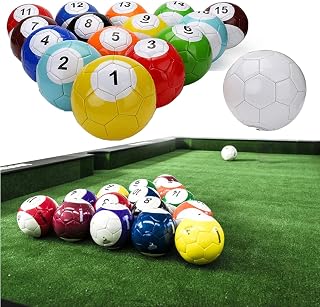 Juego De 16 Bolas De Billar De Fútbol, ​​Bolas De Billar De Cuero De PU For Juegos De Billar Inflables, Bolas De Billar For Jardín, Patio Trasero, Césped Y Juegos De Fiesta