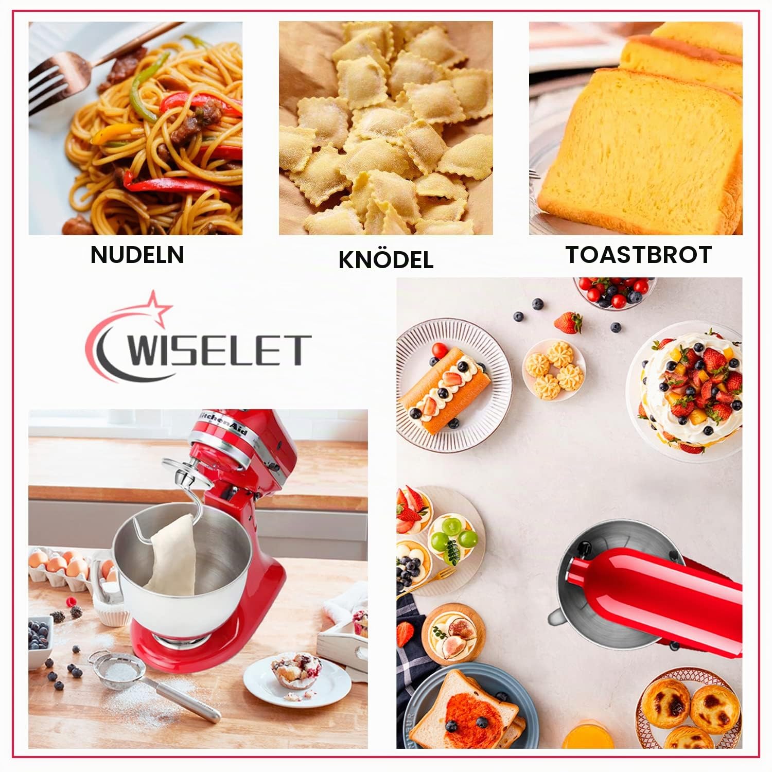 Knethaken aus Edelstahl für KitchenAid Standmixer, robust und spülmaschinenfest, passend für KitchenAid Classic und Artisan Serien