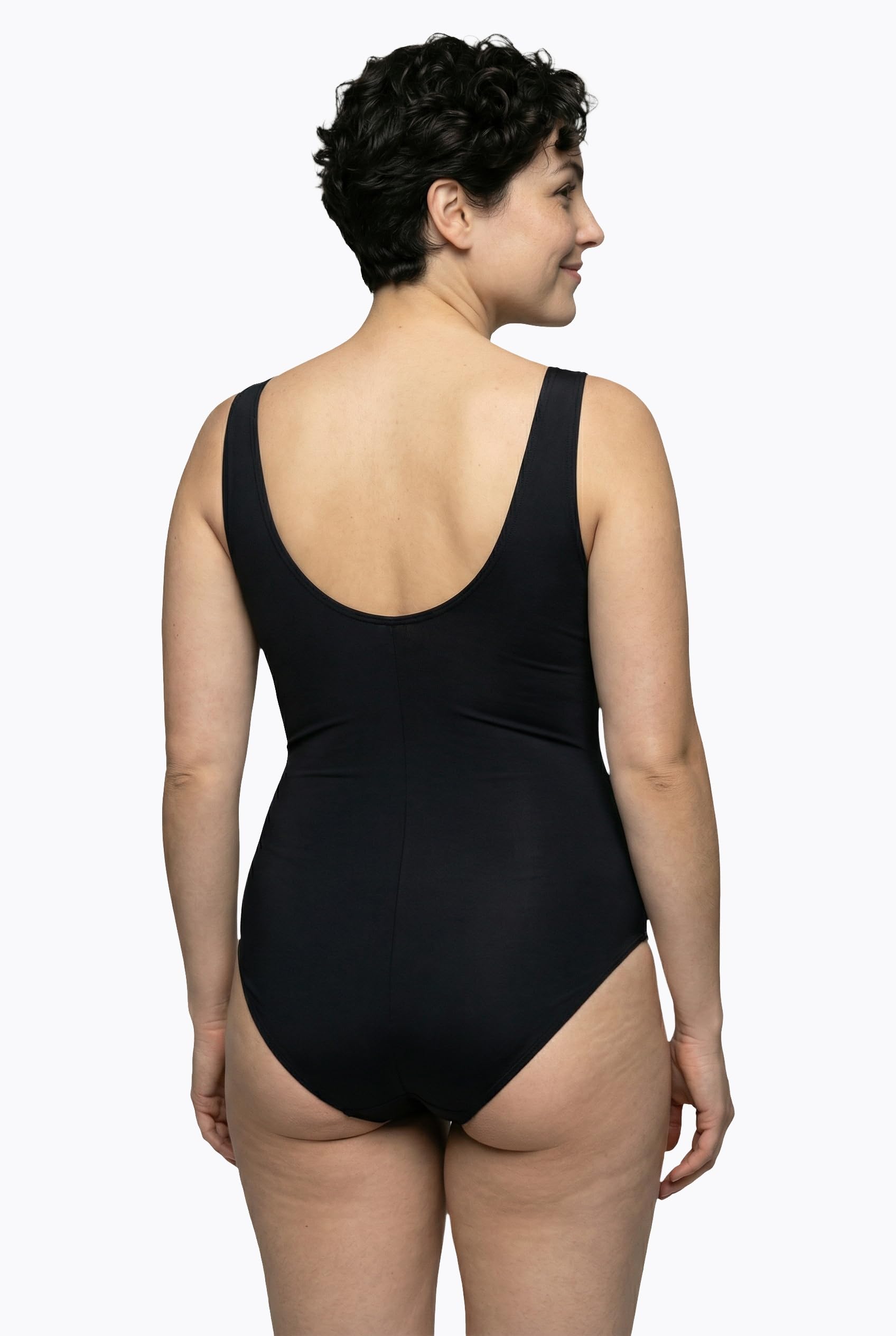 Ulla Popken Womenswear 826266 Maillot de Bain pour Femme Grande Taille, Noir, 48