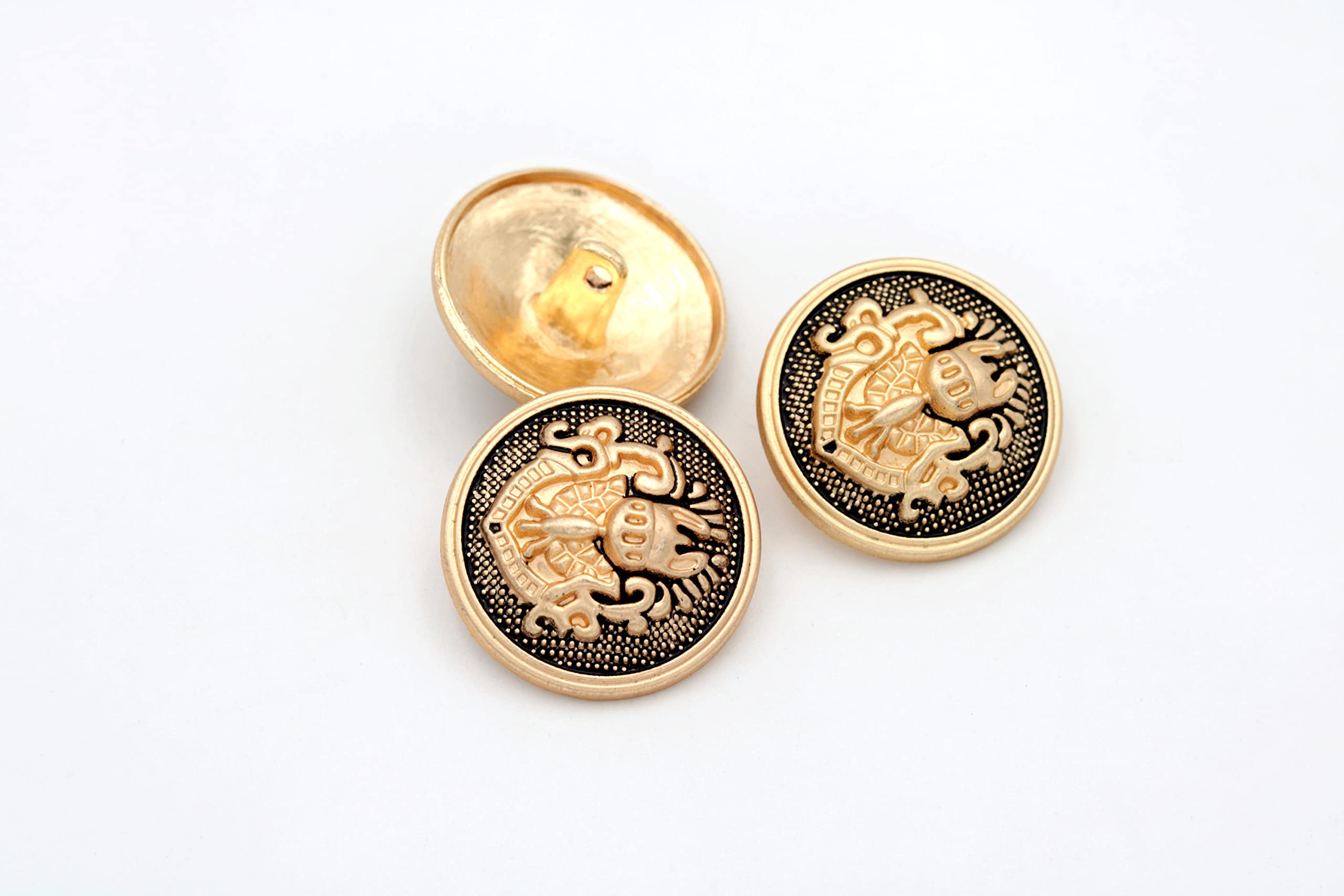 Lot De Boutons En Laiton Vintage - Doré, 23mm Et 17mm - Pour Blazers, Vestes, Manteaux