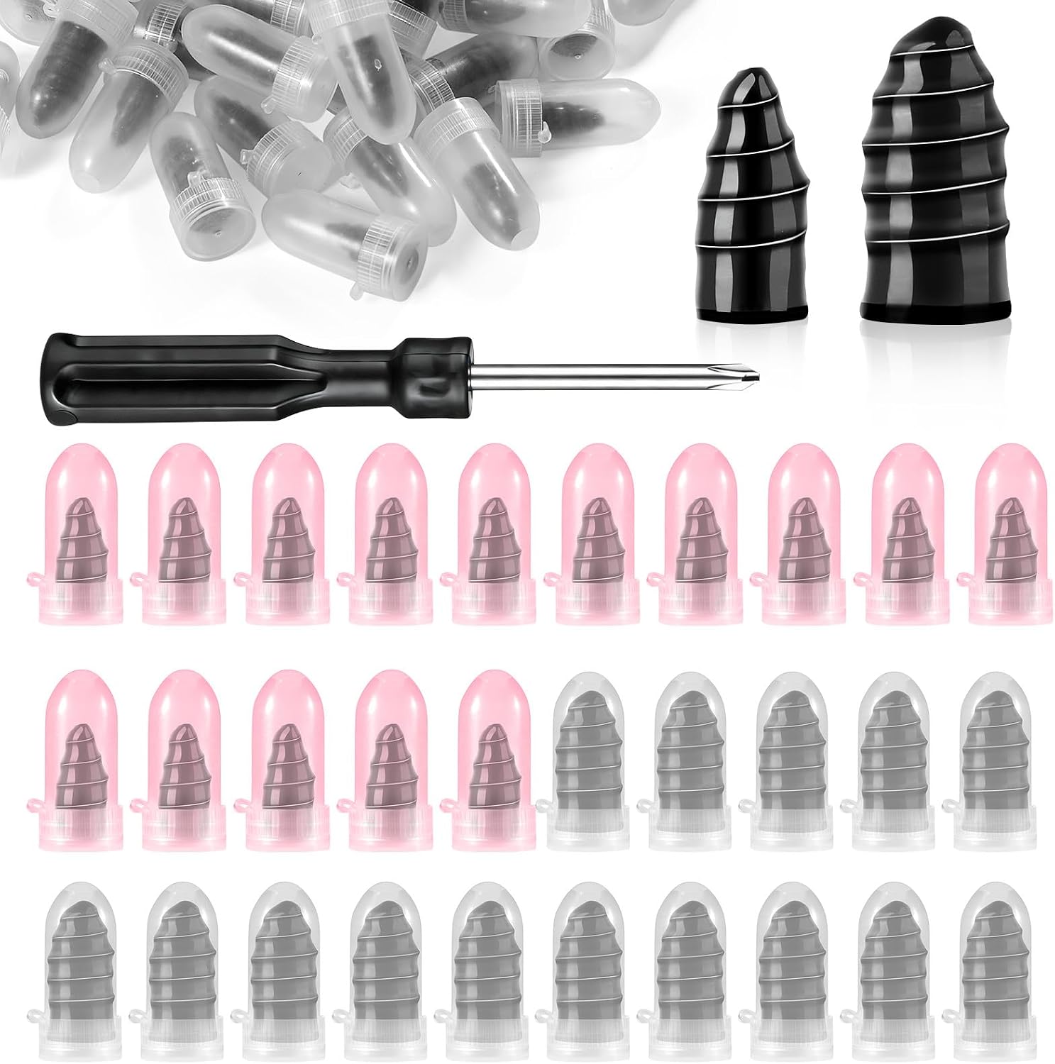 Tire Repair Nail Kit 30Pcs, Self-Tapping Rubber Plugs for Tubeless Tires