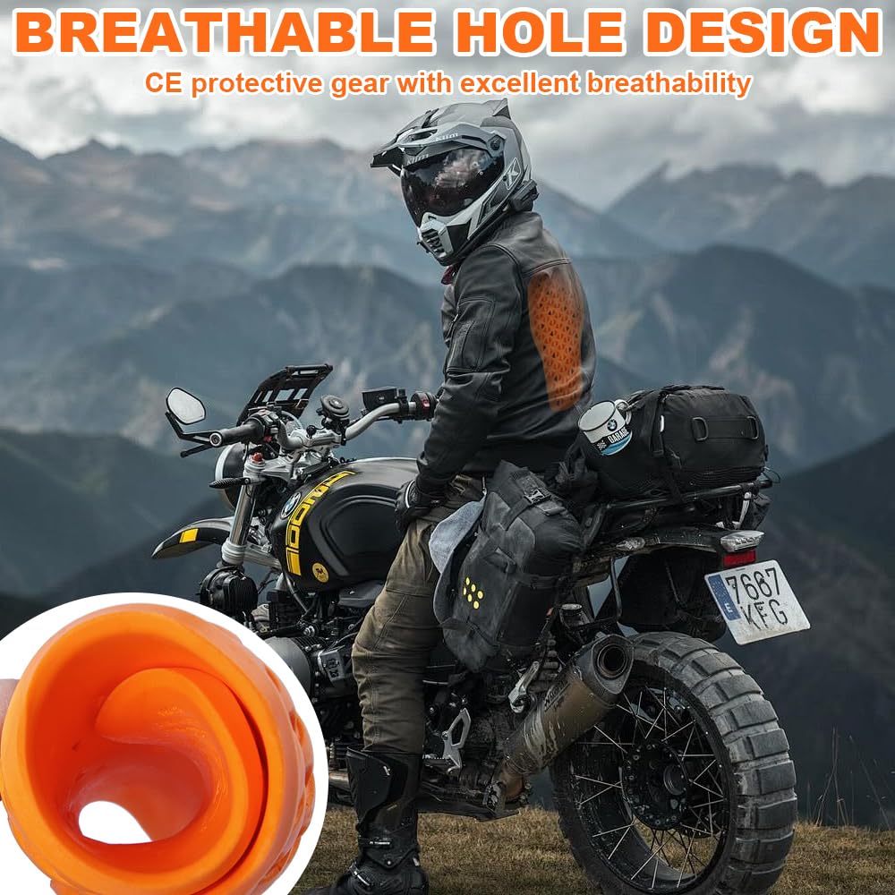 Espaldera Moto, 42*23cm Desmontables Protecciones Moto, CE-2 Ligero y Flexible, Insertable Protector de Espalda para Motocicletas,Todoterreno, Bicicletas de Montaña