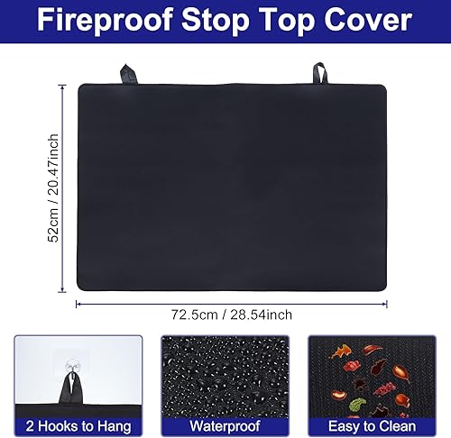 Miniatura 2 de uxcell Cubierta superior para estufa eléctrica, 28.5 x 20.4 pulgadas, resistente al calor, protector de encimera para lavadora, secadora, parte