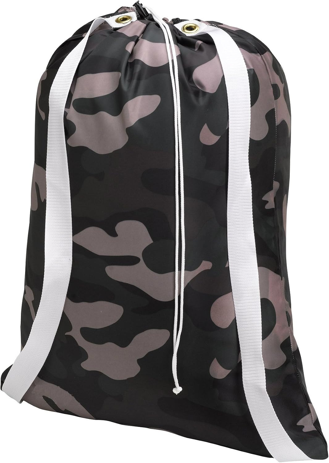 Handy Laundry Backpack Laundry Bag – Heavy Duty Nylon, Rip & Tear Resistant, Drawstring Closure, 22" x 28", Holds 2 Loads, Machine Washable, Ideal for College Dorm, Travel & Home – White image 5