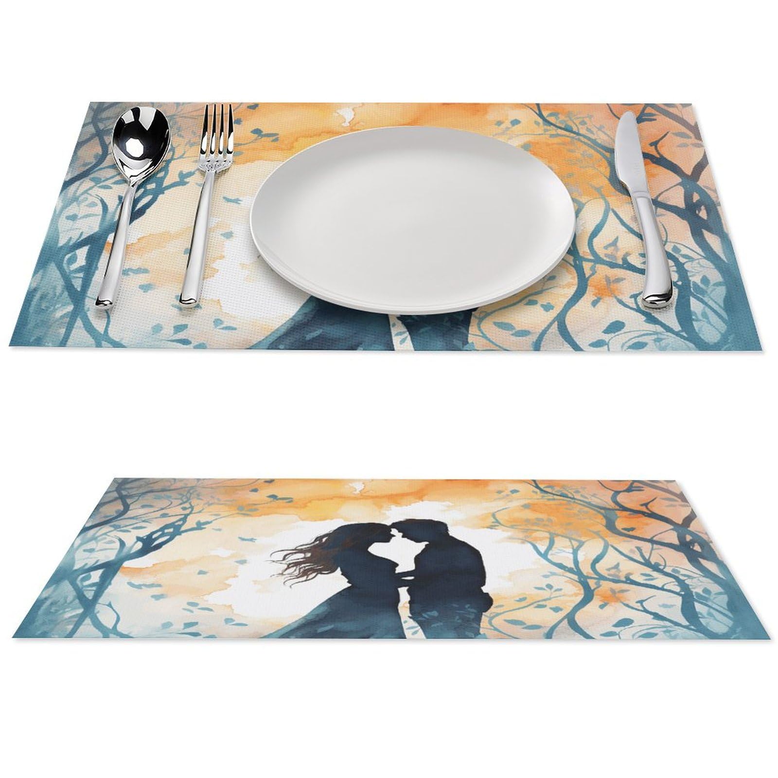 Sets de table pour intérieur et extérieur lot de 6 pièces en PVC pour repas de jardin