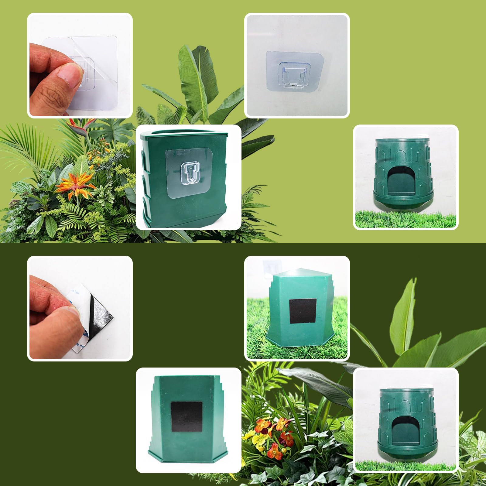 Accessori per serbatoio rettili, 2 in 1, nascondiglio in plastica per rettili con ciotola sulla parte superiore, nascondiglio per habitat per gechi, serpenti, camaleonti e altri piccoli rettili