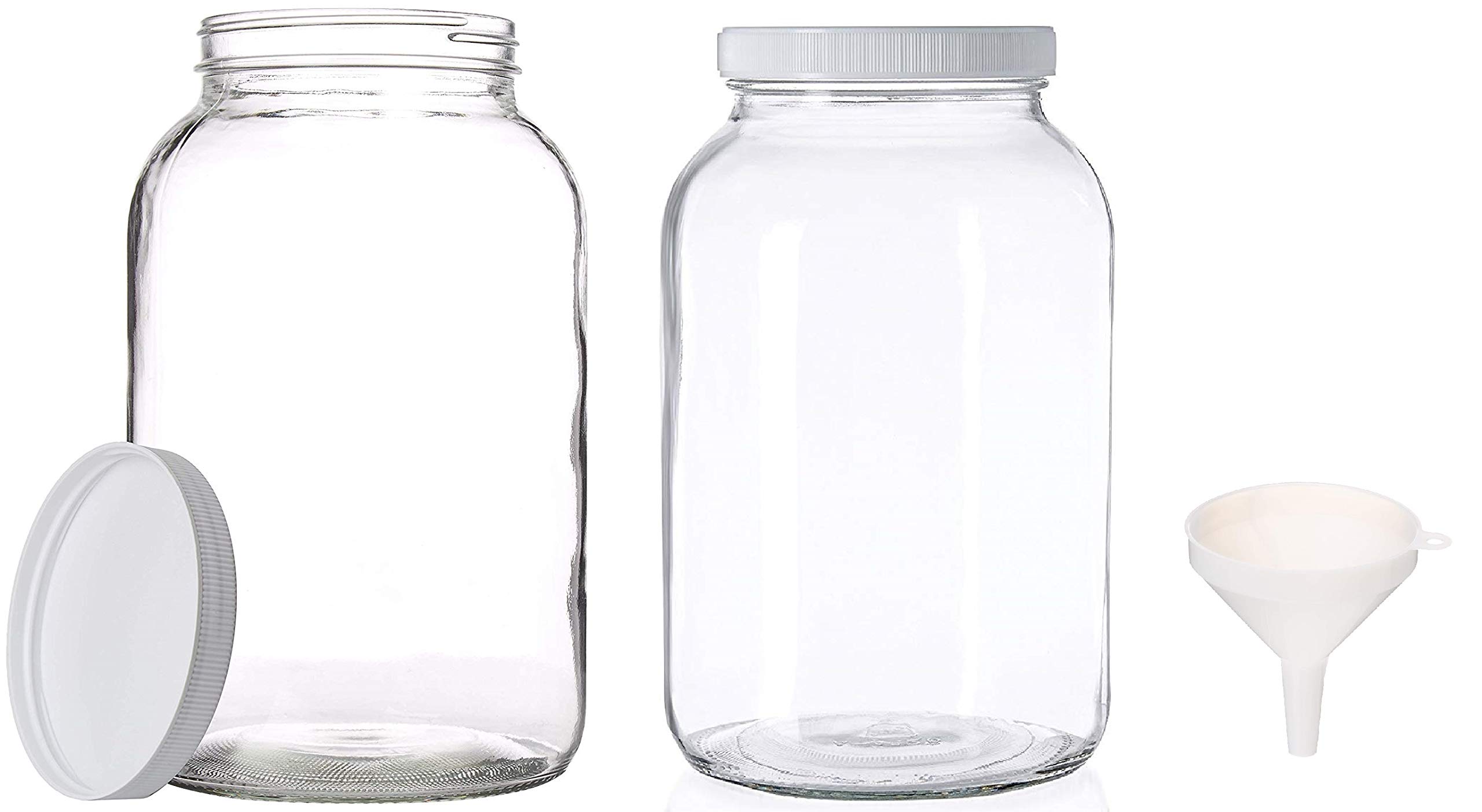 Buy 2 Pack 1 Gallon Glass Mason Jar with Funnel Brewing and