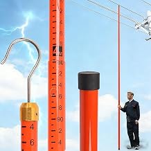 Retractable High-Voltage Height Measuring Pole for Linemen, Telescoping Rod for Electrical Safety, Lightweight Portable Survey Tool for Live Line Work1pack,Orange,10m/35.8ft
