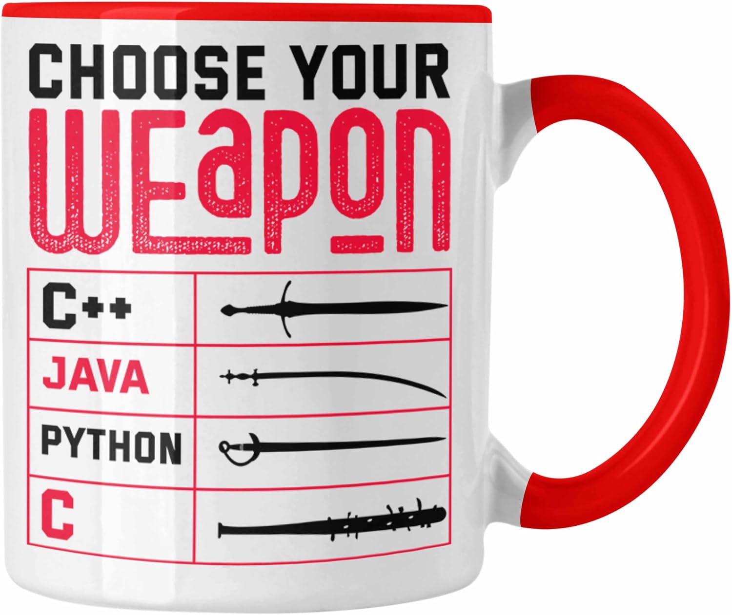 Trendation - Prorgammierer Mug Gift Programming Languages Nerd Gift Those Computer Scientist Saying Red
